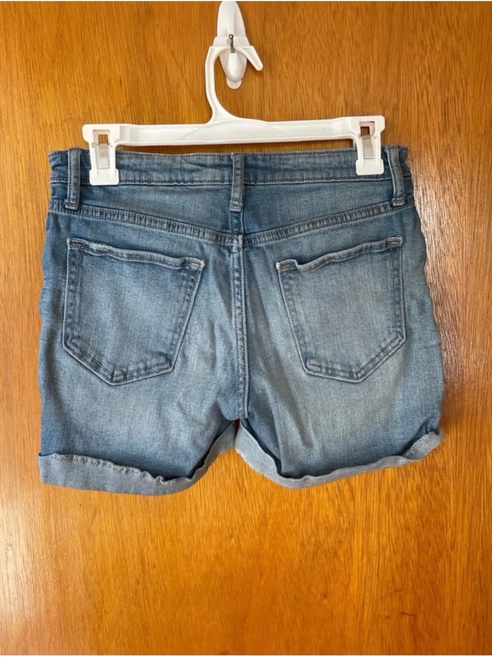 Gap Girlfriend Distressed Denim Shorts - Light Blue